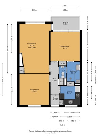 Floorplan - Julianaplein 64, 1404 DN Bussum